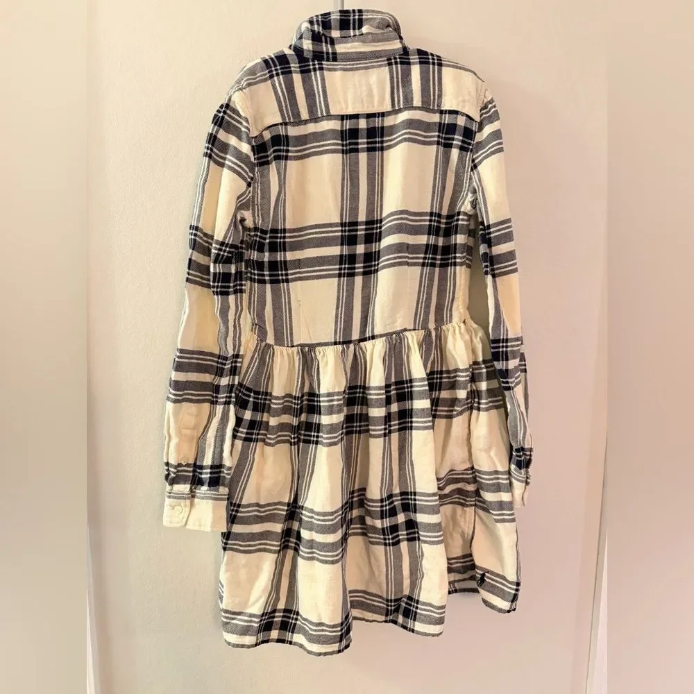 Polo Ralph Lauren Girls Plaid Cotton Twill Shirtdress - Size 14